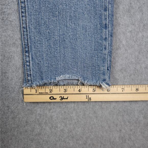 Denim Co Womens Size 4 Light Wash High Waist Jeans Frayed Hem 24" Waist FLAW - Picture 15 of 16